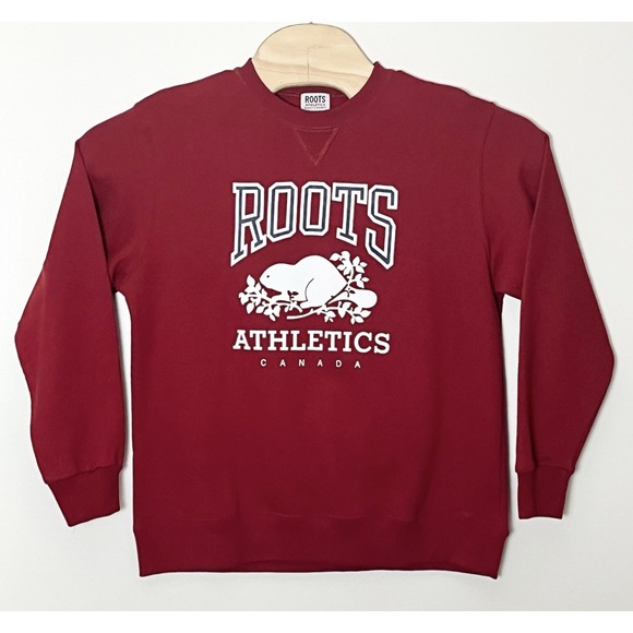 Roots Other - Roots Canada Sweatshirt Boys XL Red Graphic Beaver Logo Collegiate Preppy Bro